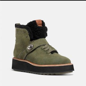 Coach Shearling Urban Hiker Ankle Boot